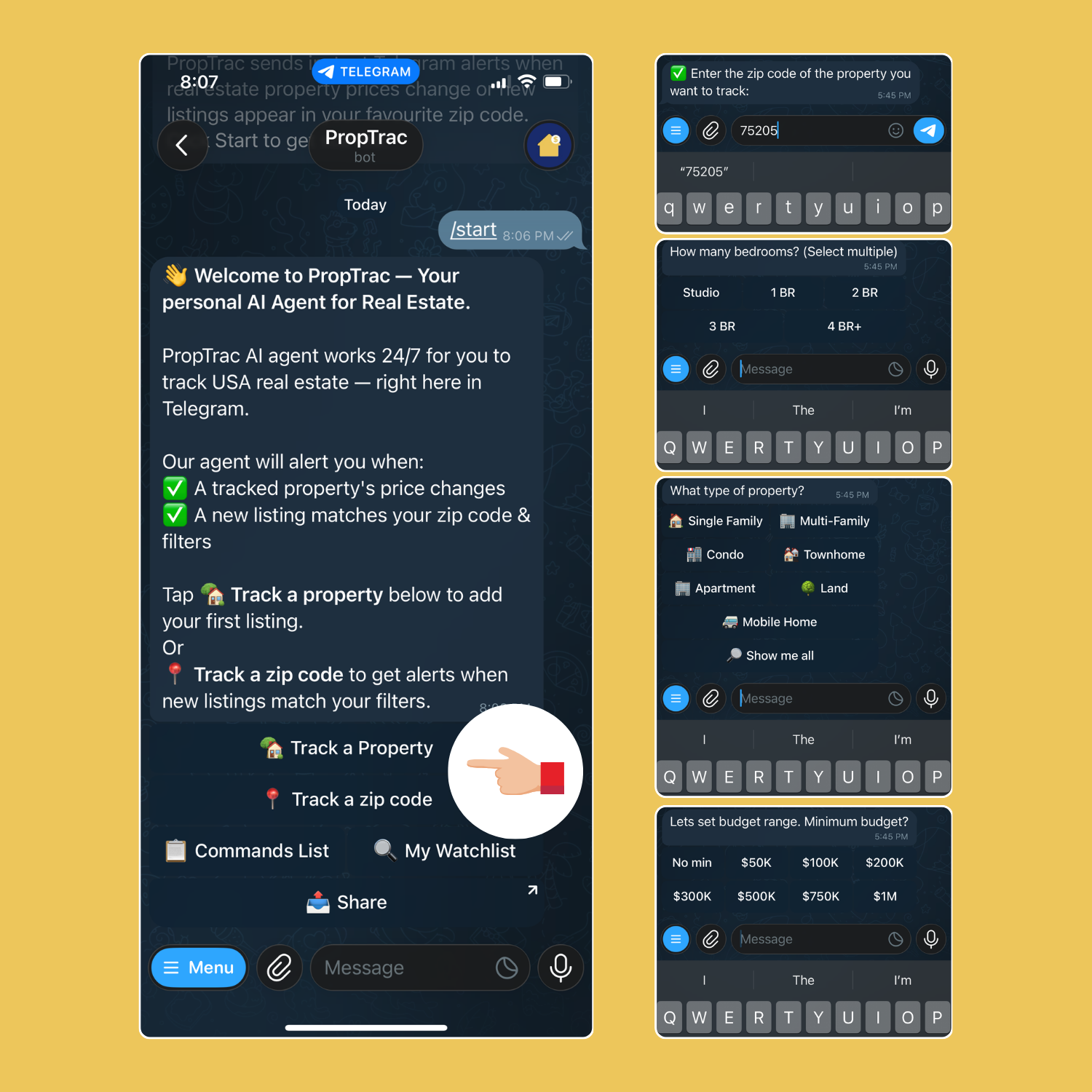 Best way to track property deals 24x7